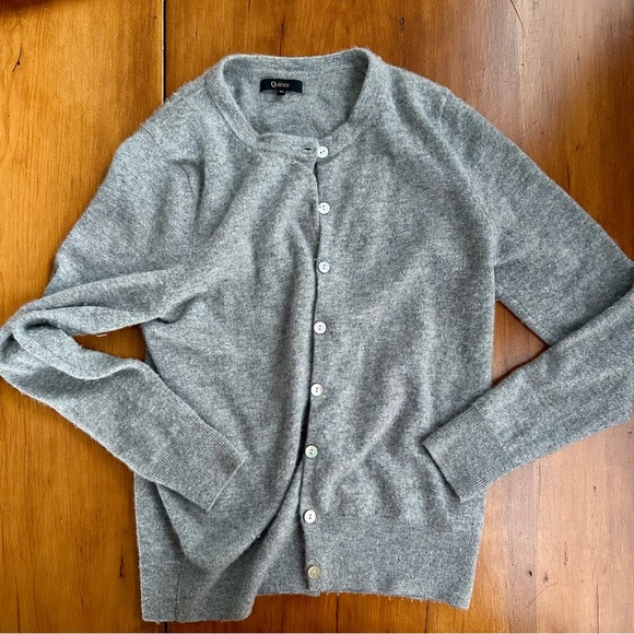 Quince Mongolian Cashmere Cardigan Sweater - Picture 2 of 6